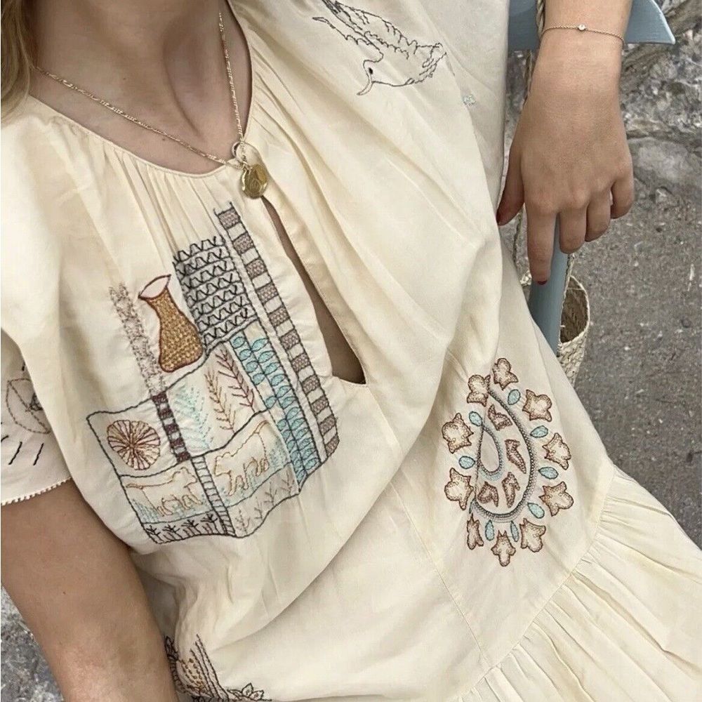 Zara Limited Edition Voluminous Embroidered Dress New - Picture 10 of 10